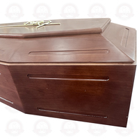Ataúd de Madera Maciza en Oferta, Superficie Pulida Lisa, Ataúd de Madera Europeo Ecológico para Funerales, Artículos Funerarios para Adultos