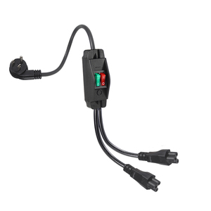 อะแดปเตอร์แปลงปลั๊กไฟแบบ 3 ขาของสหรัฐฯ เป็นแบบ 2 ทาง C5 Cloverleaf พร้อมสวิตช์เปิด/ปิด สำหรับชาร์จแล็ปท็อป สายเคเบิล SJTW ระดับ IP11 - Product Image 2