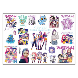 Autocollants de tatouage KPOP pour groupe de filles 'Witch Hunting', autocollants de tatouage de dessin animé pour enfants, autocollants pour fête <span class=keywords><strong>d</strong></span>'anniversaire, autocollants à transfert <span class=keywords><strong>d</strong></span>'<span class=keywords><strong>eau</strong></span> - Product Image 2