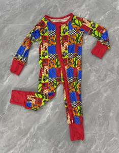 Kinderkleidung Großhandel Ropa De Niño Babykleidung Strampler mit Reißverschluss Weicher Baby-Bambus-Strampler Boutique Maßgeschneiderte Babykleidung - Product Image 2