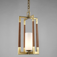 Luminaires de salle à manger rétro de style américain tout en cuivre personnalisés en usine VH Lustres de style campagnard en cuir