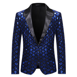 Mens Metallic <strong>70s</strong> Disco Vintage Shiny <strong>Fashion</strong> Sequins Slim Fit blazer Tuxedo Men Luxury Suit - Product Image 5