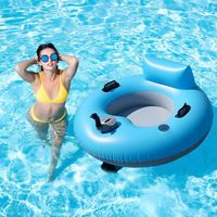 Nouveau matelas flottant électrique gonflable de luxe pour adultes avec dossier inclinable et moteur à hélice à 360 degrés