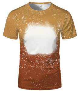 Camiseta de manga corta con sublimación de transferencia de calor personalizada en blanco de poliéster 2025 - Product Image 3