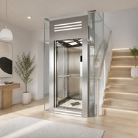 Ascenseur panoramique résidentiel combinant un design en verre, un contrôle fiable, une structure durable et un accès multi-étages pour la maison