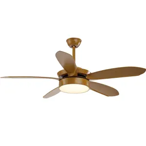 Lowest Price In The Whole Network Living Room Custom Remote Control 5 Blade Wood Grain Blade Ceiling Fan Light