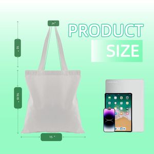 Sac fourre-tout en toile de coton réutilisable et écologique, design tendance, avec logo personnalisé imprimé par transfert thermique et sublimation – Offre Spéciale - Product Image 3