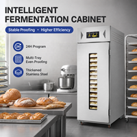 Étuve de fermentation et de refroidissement robuste pour pâte, avec réservoir d'eau, minuterie et alarme, pour cuisine professionnelle, 36 plateaux