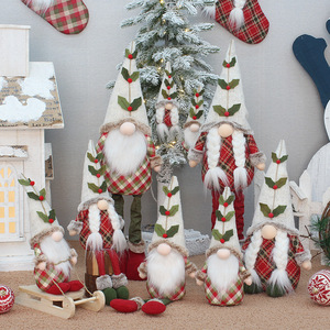 Muñecos de Gnomo sin Rostro Navideños de Tela, Decoraciones para Interiores, Figuras Festivas - Product Image 2