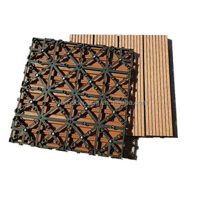 SHENGCHENG Waterproof Outdoor Deck Interlocking Wood Grain Deck Tiles Wpc Composite Decking for Garden - Product Image 1