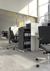 ตู้เก็บของสำนักงานแบบเลือกได้2ลิ้นชัก Q ฐานคู่413x900x1340มม. เมลามีนทำทันสมัยสำหรับใช้ในโรงเรียน - Product Image 6