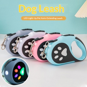 Correa de Tracción para Perros con Luces <span class=keywords><strong>LED</strong></span>, Retráctil Automática, Portátil, para Paseos Nocturnos, Material ABS - Product Image 3
