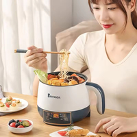 Cuisinière électrique antiadhésive intelligente de 1,7 L, poêle à frire, marmite à soupe avec synchronisation prédéfinie, ensemble d'ustensiles de cuisine pour l'extérieur et la maison, vente en gros