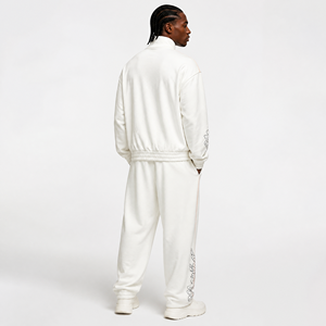 Ensemble de survêtement sportif pour hommes, coupe oversize, col montant, zippé, en coton personnalisé, coupe ample, coupe-vent, vente en gros - Product Image 2