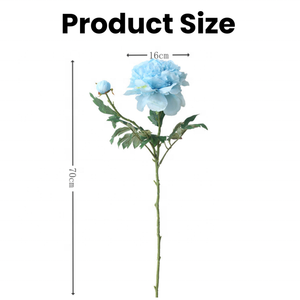 Fleurs artificielles de pivoine blanches et roses de haute qualité, 2 têtes, grandes, en tissu de soie, pour la décoration de la maison et de mariage, pour Noël et la remise des diplômes - Product Image 2