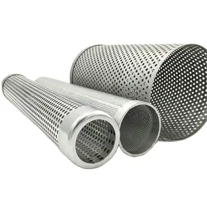 Cilindros de filtro de acero y Metal perforado de múltiples capas, tubo de filtración de aceite para limpieza de agua, varillas purificadas de aire