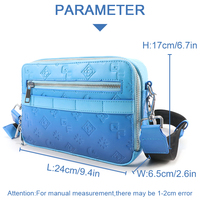 Tas Selempang Mini Fashion Kulit Embos, Tas Dada Kasual Gaya Jalanan untuk Pria
