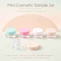 Pot cosmétique miniature ISMAN 2g, conteneur en plastique rose vide avec couvercle pour baume à lèvres, crème pour sourcils, soin du visage, vente en gros