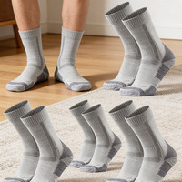 Chaussettes en laine mérinos épaisse pour hommes, chaussettes de randonnée rembourrées, chaussettes de travail en plein air pour hommes