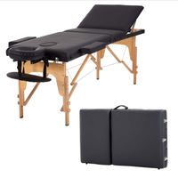 Table de massage pliante en bois pour massage thaïlandais corporel complet, avec télécommande sans fil, portable, pour 2 personnes, idéale pour spa et salon