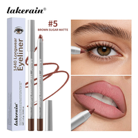 Crayon pour les yeux en bois Lakerain, adapté aux lèvres et aux yeux, application en une seule traite, hydratant, lisse, portable
