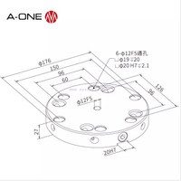 A-ONE CNC Zero Plaque de base de fraisage 96 mm, Dispositifs de maintien d'outils en acier inoxydable, Serrage manuel 6000N HRC55-60, Usinage 0,01 mm 4/5