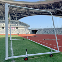 But de football mobile à levier rotatif à 360 degrés avec roues en caoutchouc massif et roulement de précision, capacité de charge de 400 kg, idéal pour la ferme