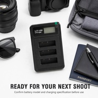 Cargador de Triple Ranura USB/Tipo-C/PD para NP-BX1, Base de Carga Rápida Independiente con Pantalla LCD Inteligente, Personalización de Fábrica con 15 Años de Experiencia