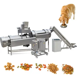 สายการผลิตเครื่องอัดรีดอาหารสุนัขสัตว์เลี้ยงแบบพอง