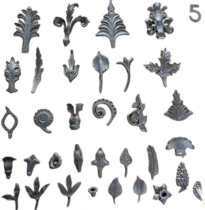 Partie décorative en <span class=keywords><strong>fer</strong></span> <span class=keywords><strong>forgé</strong></span> et ornements de fleurs de feuilles en acier moulé pour la <span class=keywords><strong>décoration</strong></span> de porte ou de clôture en <span class=keywords><strong>fer</strong></span> <span class=keywords><strong>forgé</strong></span> - Product Image 1