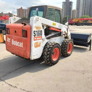 Mini-chargeuse compacte d'<span class=keywords><strong>occasion</strong></span> <span class=keywords><strong>Bobcat</strong></span> S160 de 2 tonnes, chargeuse sur pneus automatique S160 pour neige, travaux de construction, déchets, faible consommation - Product Image 1