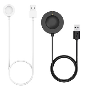 Câble de charge magnétique USB 2.0 noir de 1 m pour montre connectée, tressé, compatible avec <span class=keywords><strong>Fossil</strong></span> <span class=keywords><strong>Gen</strong></span> 4/5/6, Emporio Armani, Skagen Falster 2, Misfit Vapor 2 - Product Image 2