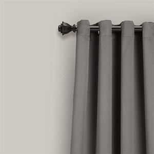 Tende oscuranti da pavimento a soffitto in tessuto di poliestere grigio scuro in stile americano <span class=keywords><strong>per</strong></span> camera da letto - Product Image 2