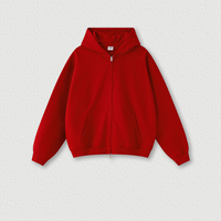 Sweat-shirt à capuche unisexe en polaire zippé, couleur unie, coupe oversize, style décontracté et sportif, pour adolescents, écologique, nouvelle collection automne