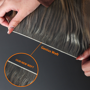 Extensioni per <span class=keywords><strong>capelli</strong></span> invisibili sottili Russian Genius Weft, <span class=keywords><strong>capelli</strong></span> Genius Weft ricci a doppia trama - Product Image 5