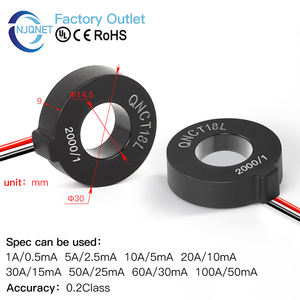 Capteur de transformateur de courant micro à noyau ouvert QNCTK1-10 50A 25mA 100A 50mA 20A 10mA 1 2000 Transducteur de courant à noyau divisé pince CT - Product Image 4