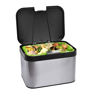 Compost Bin For Kitchen 1.13 Gallons Countertop Kitchen Compost Bin With Plastic Inner Bucket For Easy-cleaning