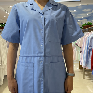 Divise Ospedaliere <span class=keywords><strong>Blu</strong></span> per Donne, 100 Set di Camici per Infermiere in Poliestere/Cotone Twill, Traspiranti e Confortevoli, Personalizzabili per Personale Medico - Product Image 2