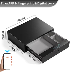 CEQSAFE Smart Wardrobe Accessories Fashion Safe <b>Box</b> Drawer Fingerprint Safe <b>Box</b> Big Led Display Fingerprint Safe <b>Box</b> for Home - Product Image 3