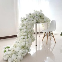 Produits les plus vendus 2024 blanc rangée artificielle en gros fleur tour arc décoration de mariage salle décoration de table ornements