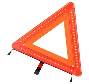 Triangle Warning Sign LED Reflective Warning Road Safety Triangle Lights Slow Moving Vehicle Sign
