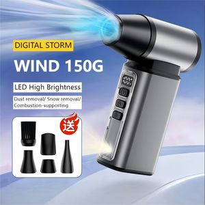 Mini Soffiatore d'Aria Cordless Intelligente ad Alta Potenza con Bocchette Lunghe/Corte/Piatte per Asciugatura Auto, Pulizia Neve e Foglie - Product Image 4