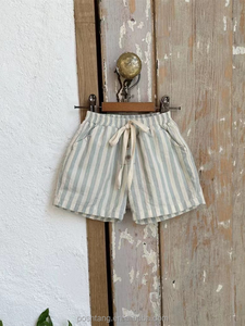 <span class=keywords><strong>Short</strong></span> rayé personnalisé pour garçons 100% coton pantalons courts d'été respirants simples pour bébés et enfants à séchage rapide - Product Image 5