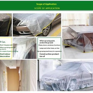 <span class=keywords><strong>Film</strong></span> de protection transparent en PE anti-poussière pour meubles domestiques, <span class=keywords><strong>film</strong></span> de protection anti-peinture pour <span class=keywords><strong>la</strong></span> pulvérisation automobile et <span class=keywords><strong>la</strong></span> décoration - Product Image 2