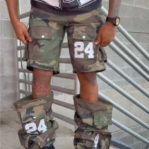 Tùy Chỉnh Đa 8 Túi Ngụy Trang Hàng Hóa Chiến Thuật Quần Theo Dõi Có Thể Tháo Rời Cộng Với Kích Thước Người Đàn Ông Phụ Nữ Conversity Baggy Camo Quần Vận Chuyển Hàng Hóa - Product Image 3