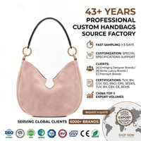 Tas Selempang Suede Pink Muda Mewah Elegan Trendi Coquette Kasual Harian Chic Wanita Dompet Tas Tangan OEM Kustom