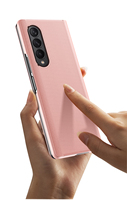 Funda de piel sintética de lujo con espejo para Samsung Z, funda plegable para teléfono