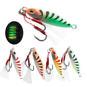 Leurre de pêche transfrontalier SNEDA, jig en métal lourd coulant, appât dur, hameçons triples, luminescent dans l'obscurité, pour maquereau, poisson ruban, pêche en mer profonde, bateau - Product Image 1