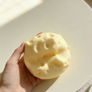 Luckykoo Jouet Squishy Géant Transparent en Forme de Fromage, Rempli de <span class=keywords><strong>Vaseline</strong></span>, Doux, Amusant, Sans Rebondissement, Jouets Squishy Satisfaisants, Cadeaux de Fête - Product Image 2