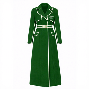Iota phi เสื้อโค้ทผ้าวูลรุ่น Lambda เสื้อโค้ทสำหรับสตรีเสื้อคลุมยาวแบบมีเข็มขัดเสื้อโค้ท - Product Image 1